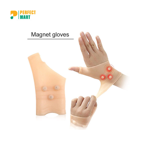 1pcs And 6 Magnets Magnetic Silicone Gloves Gel Thumb Wrist Gloves