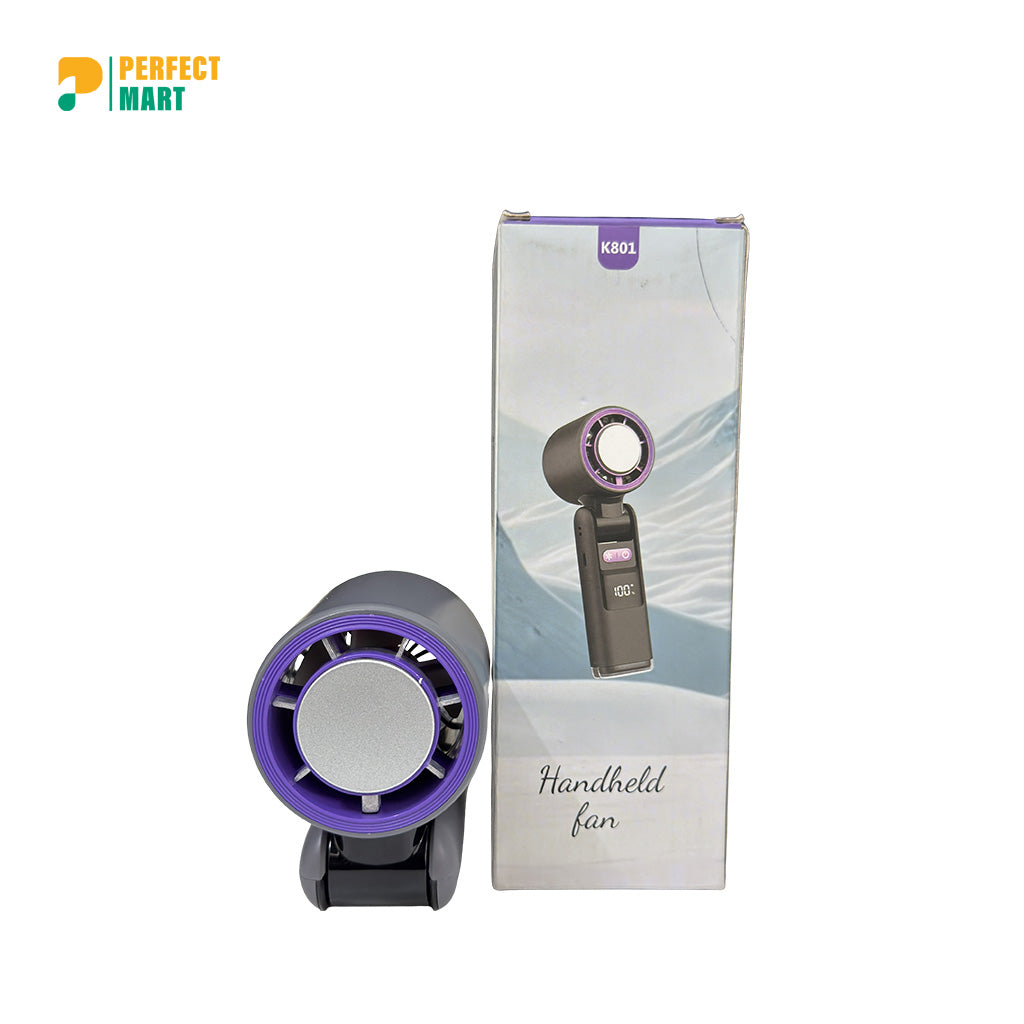 K801 Handheld Foldable Cooling Fan with LED Display