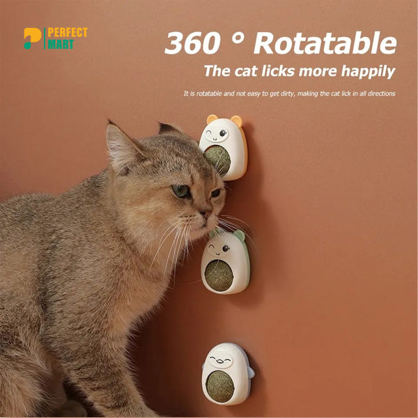 360° Rotatable Cartoon Shape Natural Catnip Balls for Pet Cat