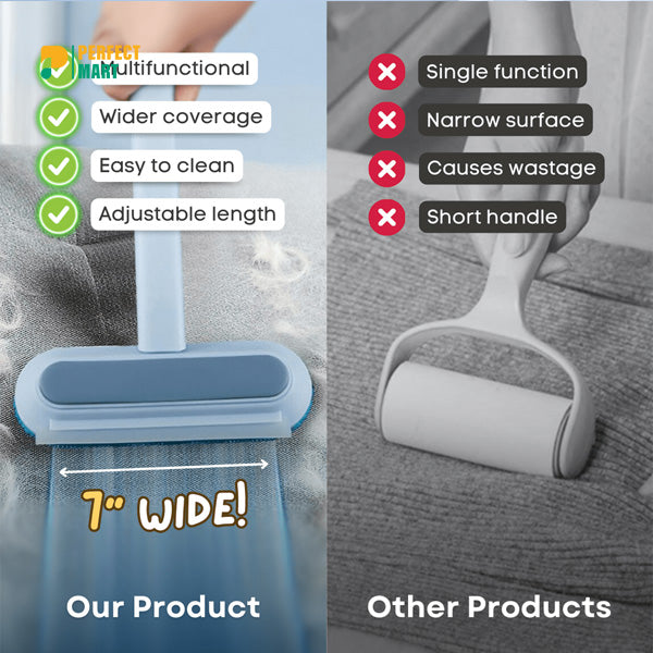 3 In 1 Reusable Lint / Fur Remover with Window Washing Brush for Sofa Carpet Clothes