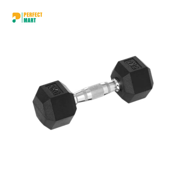 5 KG Rubber Dumbbell Hexagonal Shape 1 Pcs