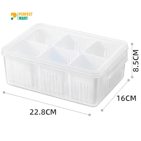 Refrigerator Storage Box 6 Grid