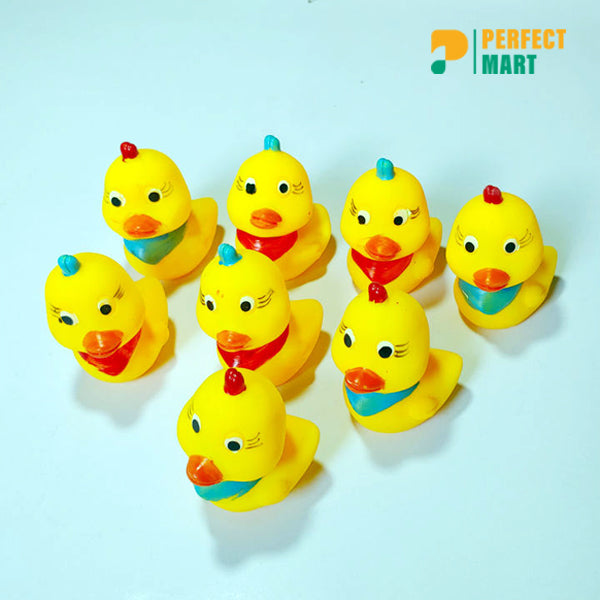 Floating Duck Bath Toys With Squeezing Sound - 8pcs
