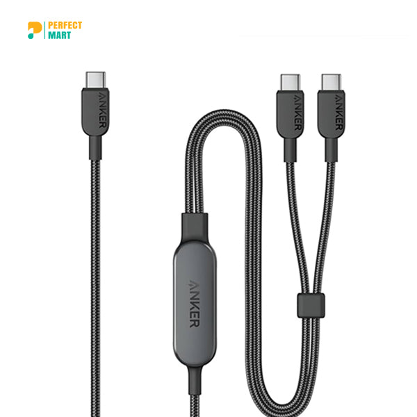 Anker A8895 USB C To Dual USB C Cable 140W 1.2M
