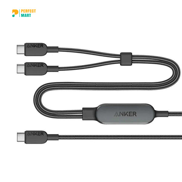 Anker A8895 USB C To Dual USB C Cable 140W 1.2M