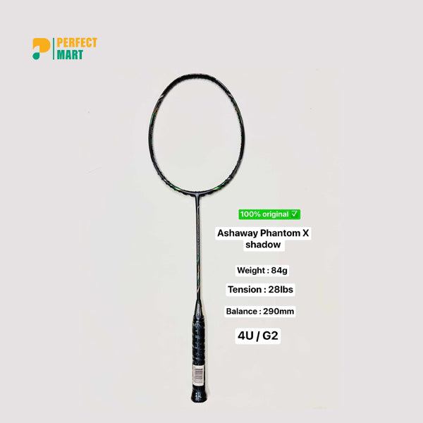 Ashaway Phantom X-Shadow Badminton Racket - Black Green