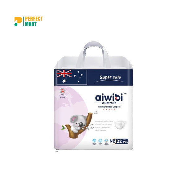 Aiwibi Australian Premium Baby Diaper Newborn Belt 0-5 Kg 22 Pcs
