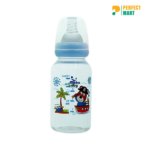 Alpha Baby Feeding Bottle 125ml (Blue) - AB-BTL-004