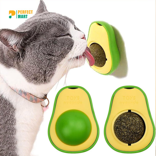 Avocado Shape Rotatable Catnip Ball Toy for Pet Cat