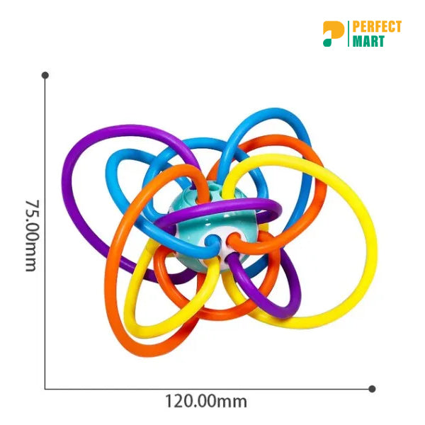 Baby Silicone Manhattan Ball Bright Color Hand Teether CN - 1pcs