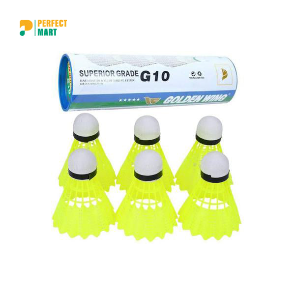 Badminton Shuttle Cock Nylon Superior Grade 6pcs Green - G10