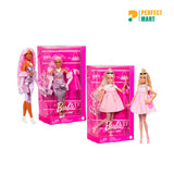 Barbie Deluxe Style Dolls in Pink Outfits with Glam Accessories
