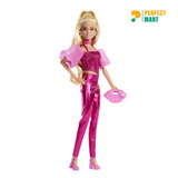 Barbie Deluxe Style Dolls in Pink Outfits with Glam Accessories