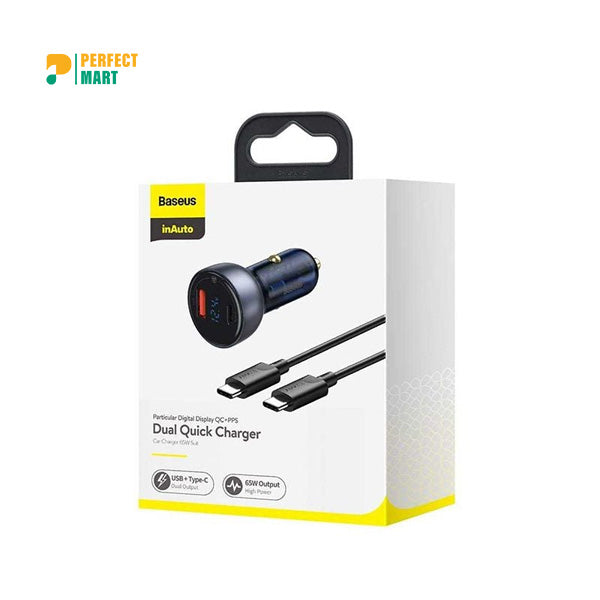 Baseus 65W Type-C Cable Car Charger