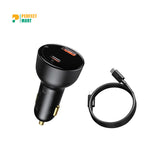 Baseus Superme Digital Display PPS 100W USB Car Charger with Type C Cable