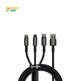 Baseus Tungsten Gold One-for-three Fast Charging Data Cable USB to M+L+C 3.5A