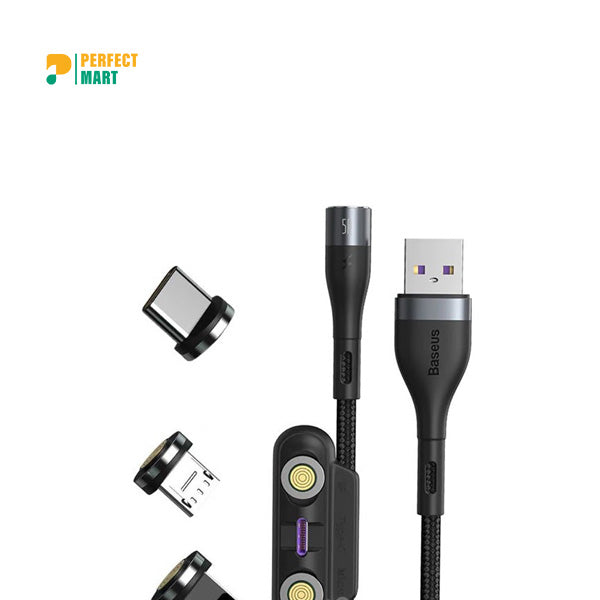 Baseus Zinc Magnetic Safe Fast Charging Data Cable Type C Lightning Micro