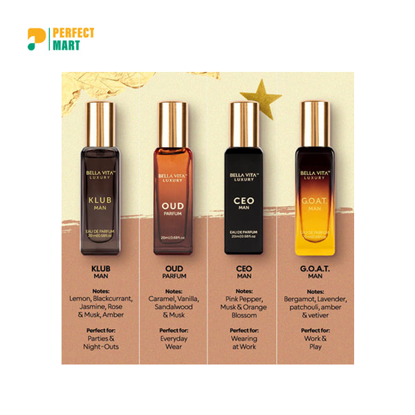 Bella Vita Man Gift Box( 20mlx4)- 80ml