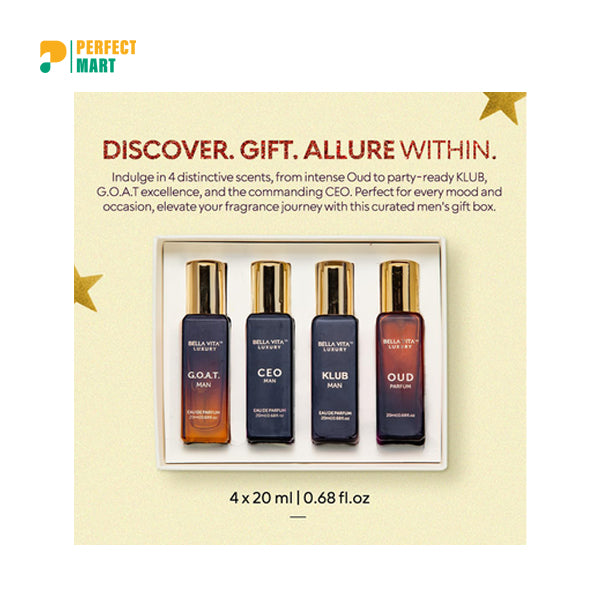 Bella Vita Man Gift Box( 20mlx4)- 80ml