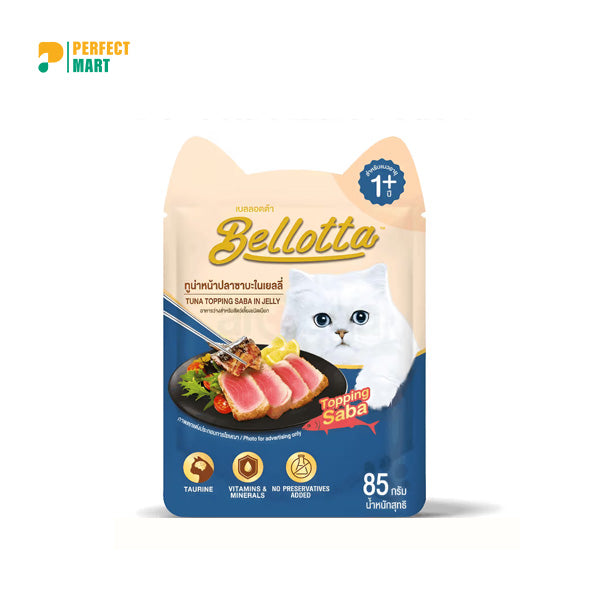 Bellotta Adult Pouch Tuna Topping Saba in Jelly 85gm