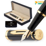 Black Fountain Pen With Box and Ink