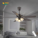 Breezelux 52" Artistically Crafted Traditional Design Under Light Remote Ceiling Fan (Chrome) BL-1079