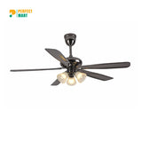 Breezelux 52" Artistically Crafted Traditional Design Under Light Remote Ceiling Fan (Chrome) BL-1079