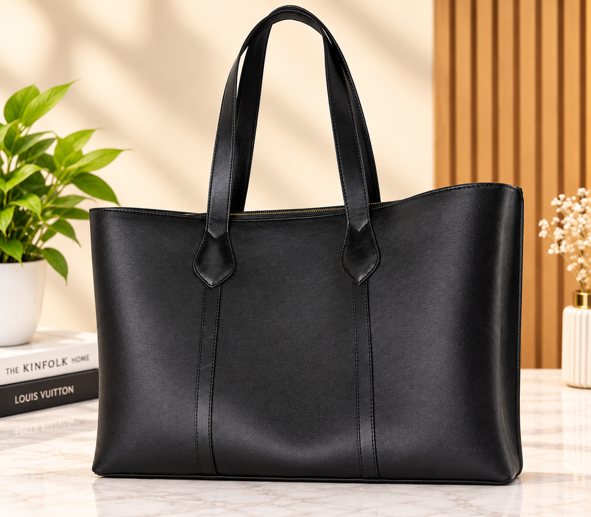 Classic Luxury Genuine Leather Ladies Tote