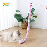 Colorful Funny Cat Stick with Crisp Bell Caterpillar Interactive Teaser Wand-(1Pcs)