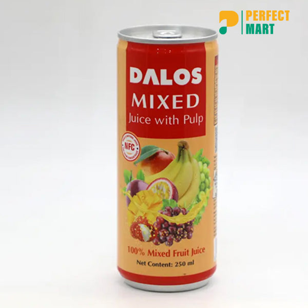 Dalos 100% Mixed Fruit Juice Can 250ml Vietnam