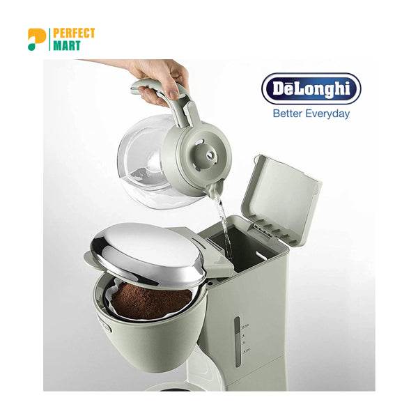 De’Longhi ICMX210.GR Argento Flora Drip Coffee Machine
