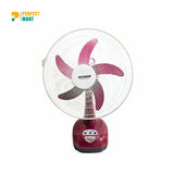 Defender Rechargeable Table Fan Maroon-16 Inch- (6 Months Warranty)