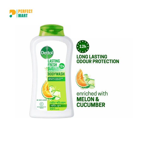 Dettol Lasting Fresh Body Wash 250ml
