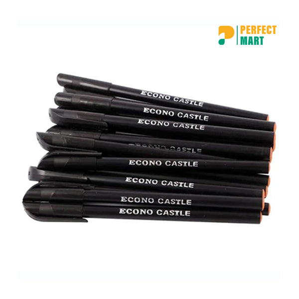 Econo Castle Multi Color Body Pencil Pen - Black Ink - 1 Box