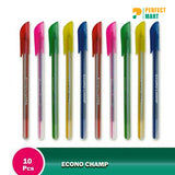 Econo Champ Ball Pen Black Ink - 10 Pcs