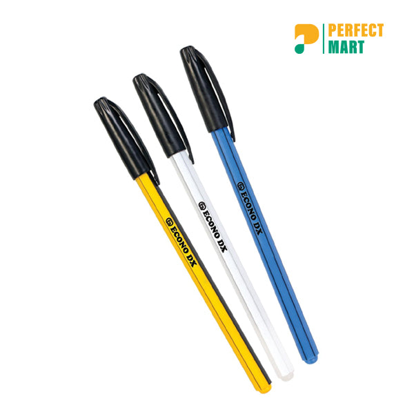 Econo DX Ball Pen Black Ink - 10 Pcs