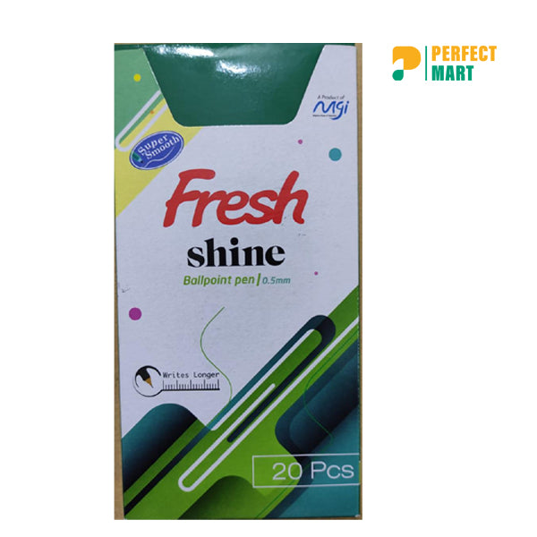Fresh Shine Ball Pen Black Ink - 20 Pcs