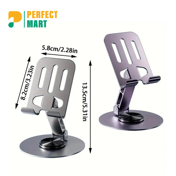 Full Metal Folding 360 ° Rotating Desktop Mobile Phone Holder Stand