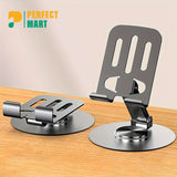 Full Metal Folding 360 ° Rotating Desktop Mobile Phone Holder Stand