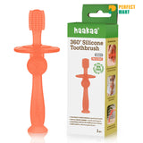 Silicone Soft-Bristled Baby Training Toothbrush and Teether