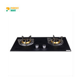 Gazi TG-202 Smiss Tempered Glass Double Burner LPG Gas Stove Auto Ignition