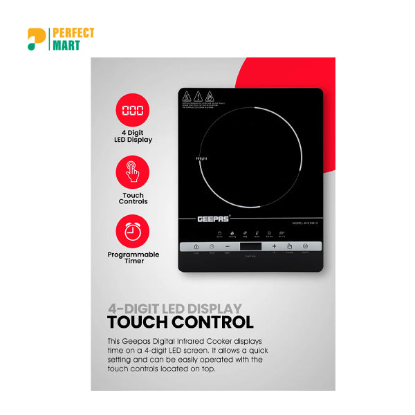 Geepas Digital Infrared Cooker GIC33013 – 2000W