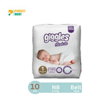 Giggles Belt System Baby Diaper (Newborn) (2-5Kg) (10 Pcs)