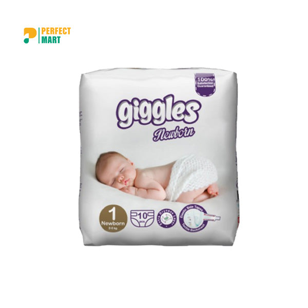 Giggles Belt System Baby Diaper (Newborn) (2-5Kg) (10 Pcs)
