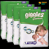 Giggles Premium Belt System Diaper (Newborn) (2-5 Kg) (56 Pcs)