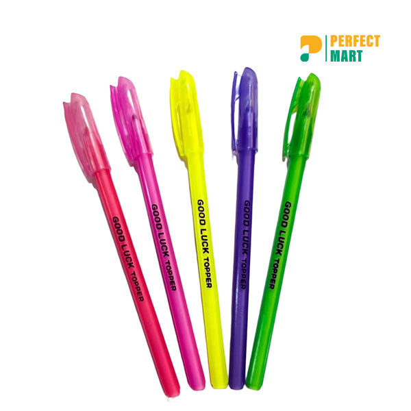 Good Luck Topper Ball Pen Black Ink - 12Pcs
