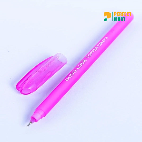 Good Luck Topper Ball Pen Black Ink - 12Pcs