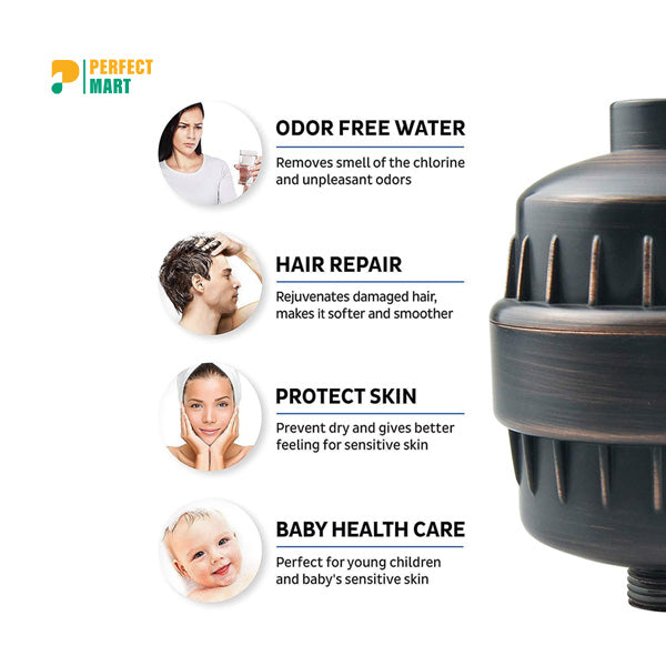 Heron Premium Shower Filter – 60,000 Liter Capacity