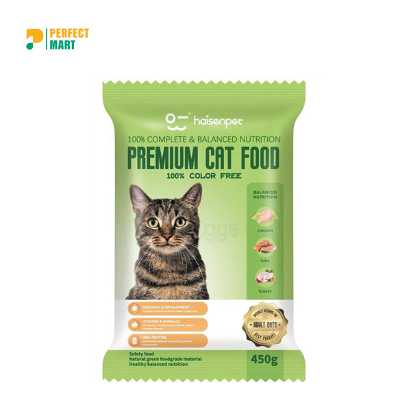 Haisenpet Premium Cat Food Chicken , Tuna, Turkey 450g