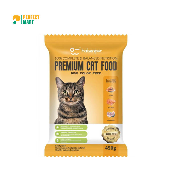 Haisenpet Premium Cat Food with Tuna, Salmon And Mackerel 450g